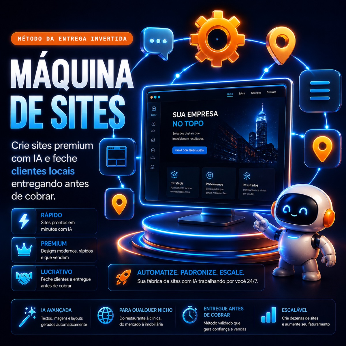 Máquina de Sites, sistema de criação de sites com IA